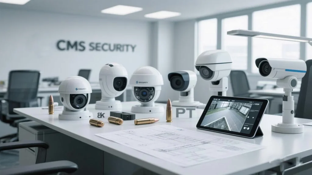 Berbagai jenis kamera CCTV untuk rumah dan kantor di Jakarta Timur oleh CMS Security.