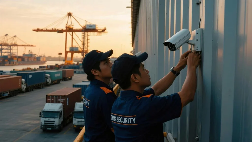 Pemasangan CCTV di lokasi strategis Pelabuhan Jakarta Utara.